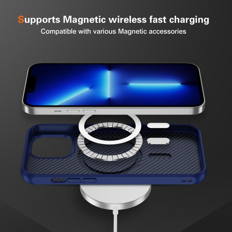 Carbon Fiber Texture Skin-feel MagSafe Phone Case