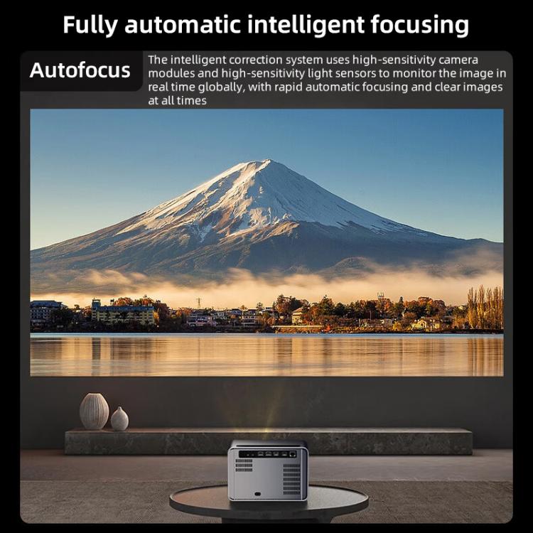 Cheerlux C58A1 Android Version 1920x1080P 650ANSI Smart Projector, with Front Display