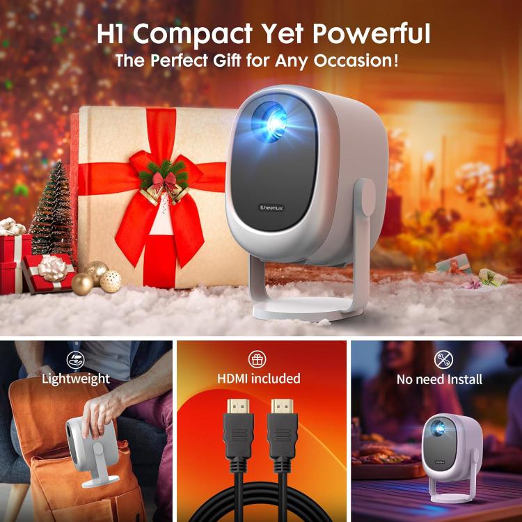 Cheerlux H1 Whale OS Version 1280x720P 180ANSI Smart Projector, with Gimbal