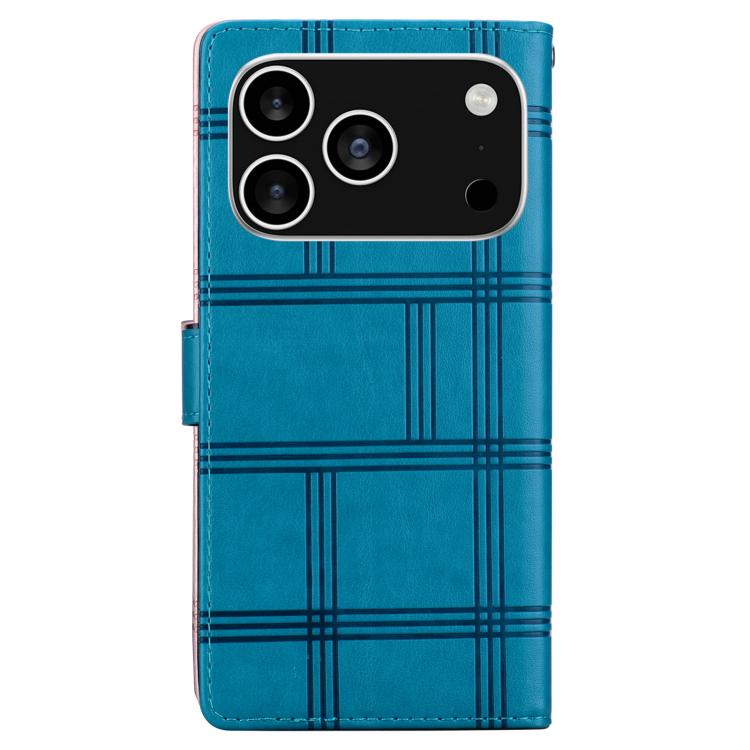 Embossed Checkered Leather Phone Case