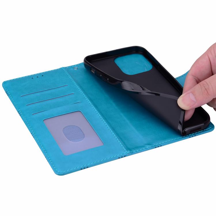 Embossed Checkered Leather Phone Case