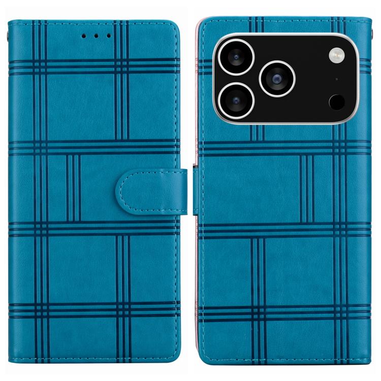 Embossed Checkered Leather Phone Case