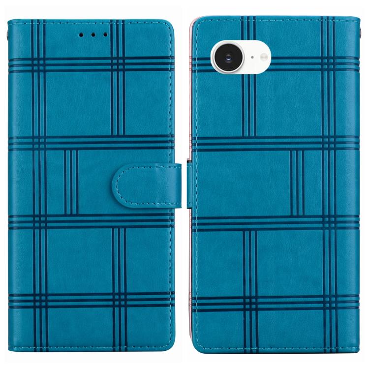 Embossed Checkered Leather Phone Case
