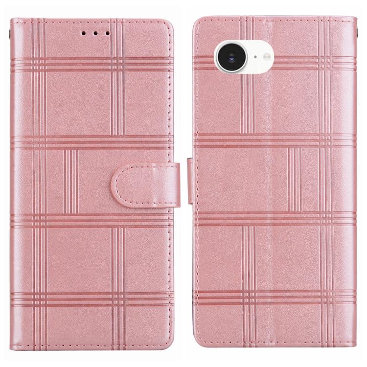 Embossed Checkered Leather Phone Case