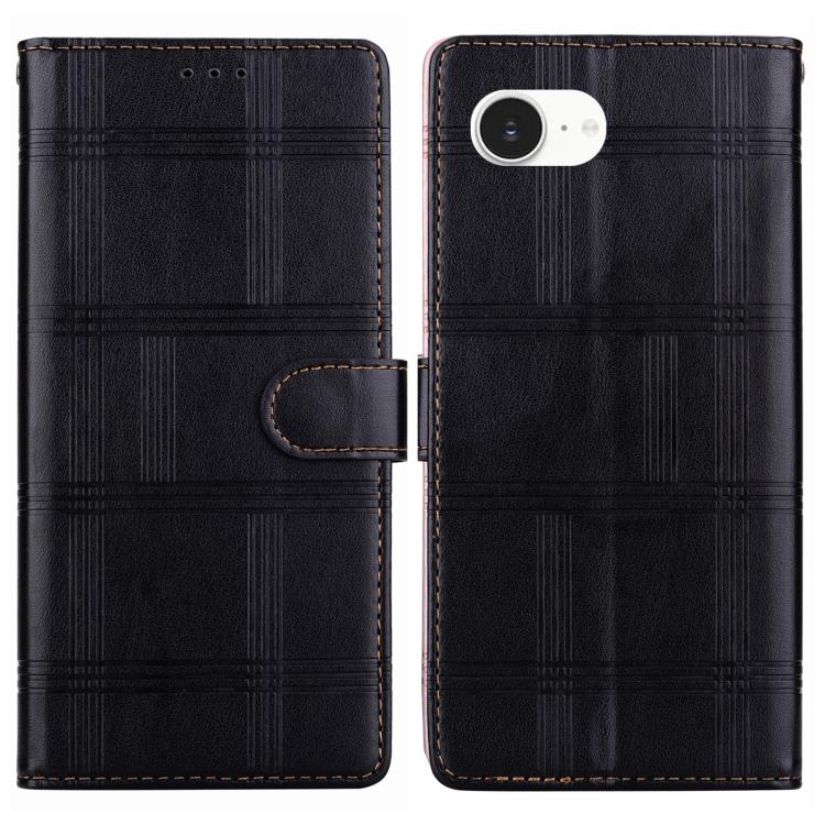 Embossed Checkered Leather Phone Case