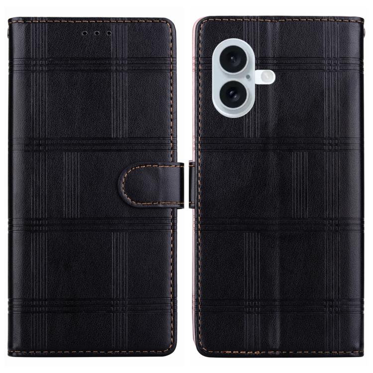 Embossed Checkered Leather Phone Case