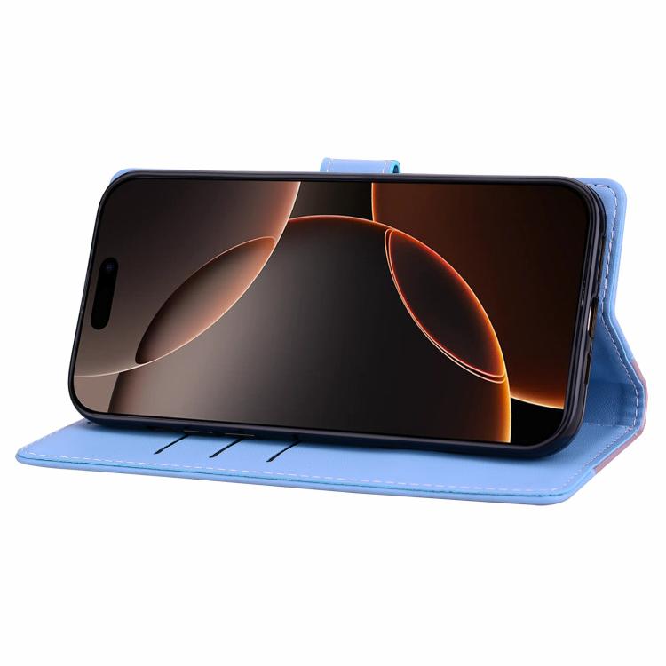 Embossed Two-Color Leather Phone Case