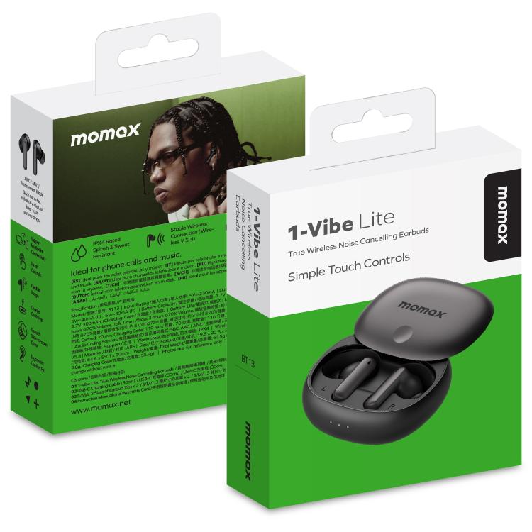 MOMAX 1-Vibe Lite True Wireless Noise Cancelling BT5.4 Earphones