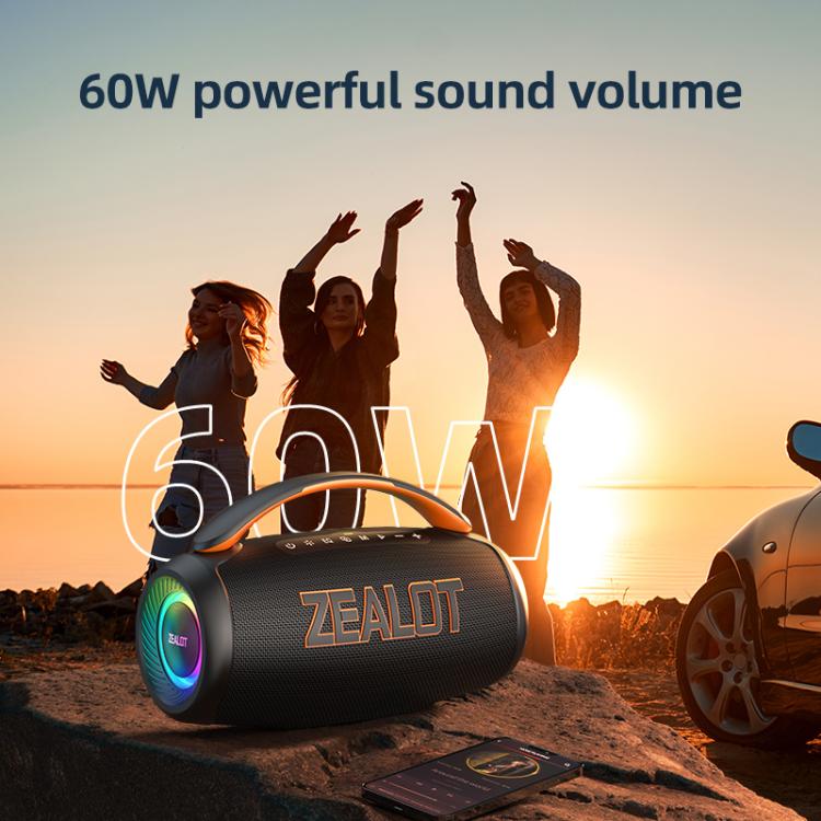 Zealot P12 60W Portable Handheld Outdoor RGB Bluetooth Speaker