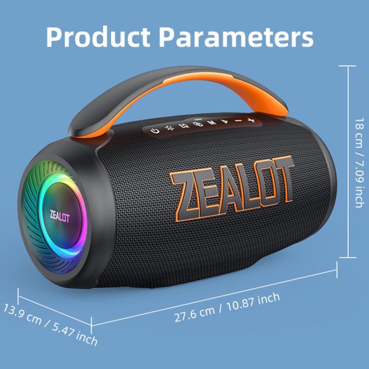 Zealot P12 60W Portable Handheld Outdoor RGB Bluetooth Speaker