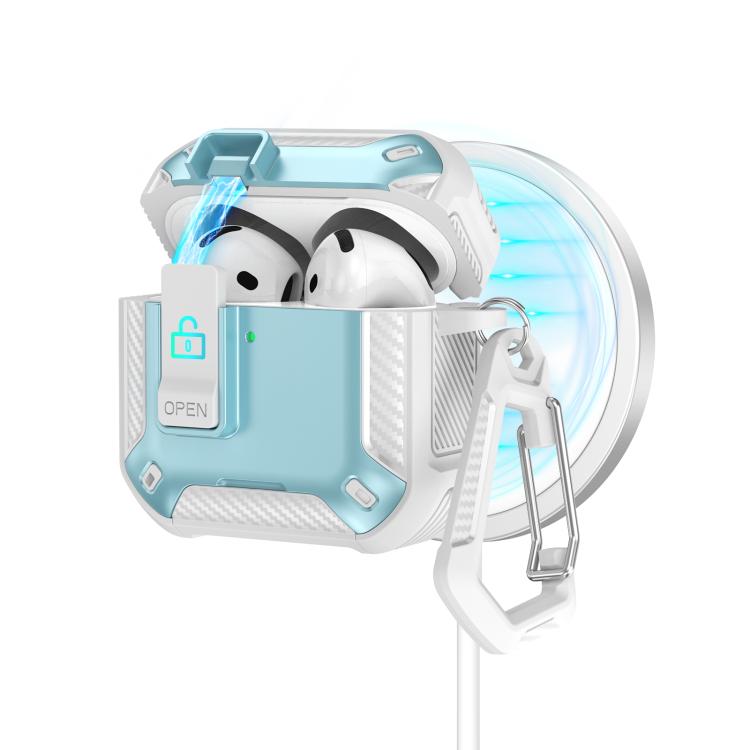 Two Color MagSafe Magnetic Earphone Case with Holder & Security Lock