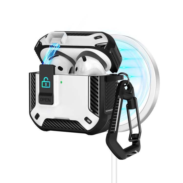 Two Color MagSafe Magnetic Earphone Case with Holder & Security Lock