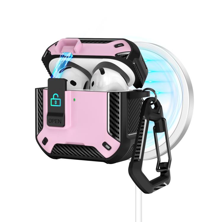 Two Color MagSafe Magnetic Earphone Case with Holder & Security Lock