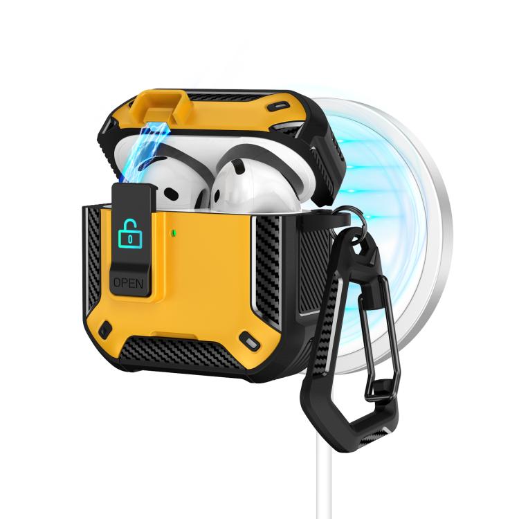 Two Color MagSafe Magnetic Earphone Case with Holder & Security Lock
