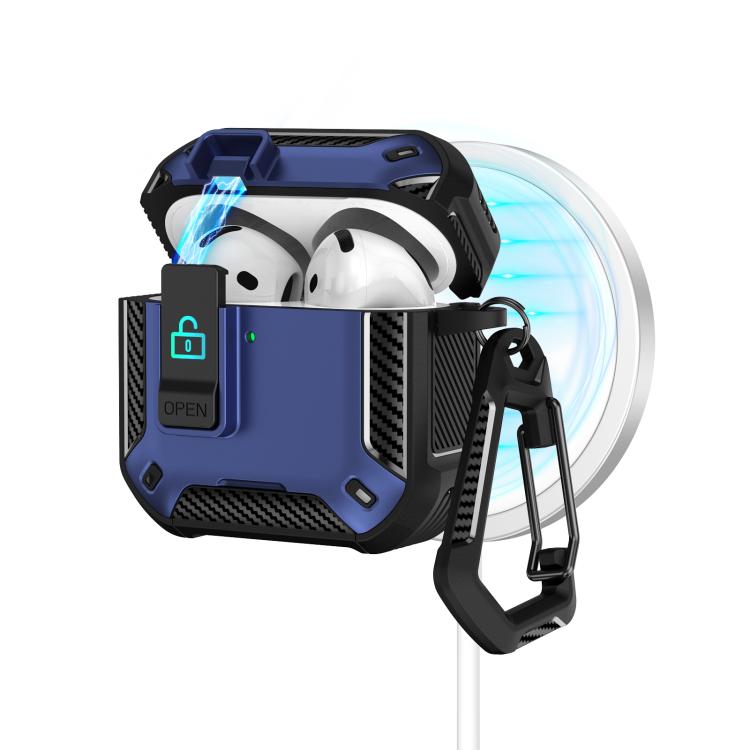 Two Color MagSafe Magnetic Earphone Case with Holder & Security Lock