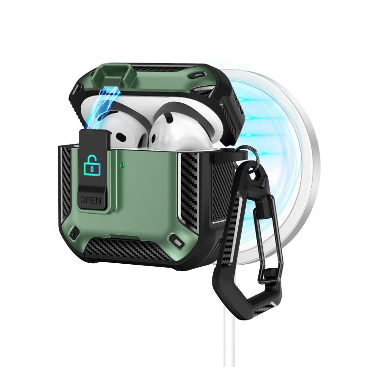 Two Color MagSafe Magnetic Earphone Case with Holder & Security Lock