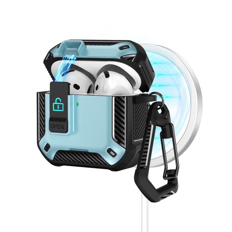 Two Color MagSafe Magnetic Earphone Case with Holder & Security Lock