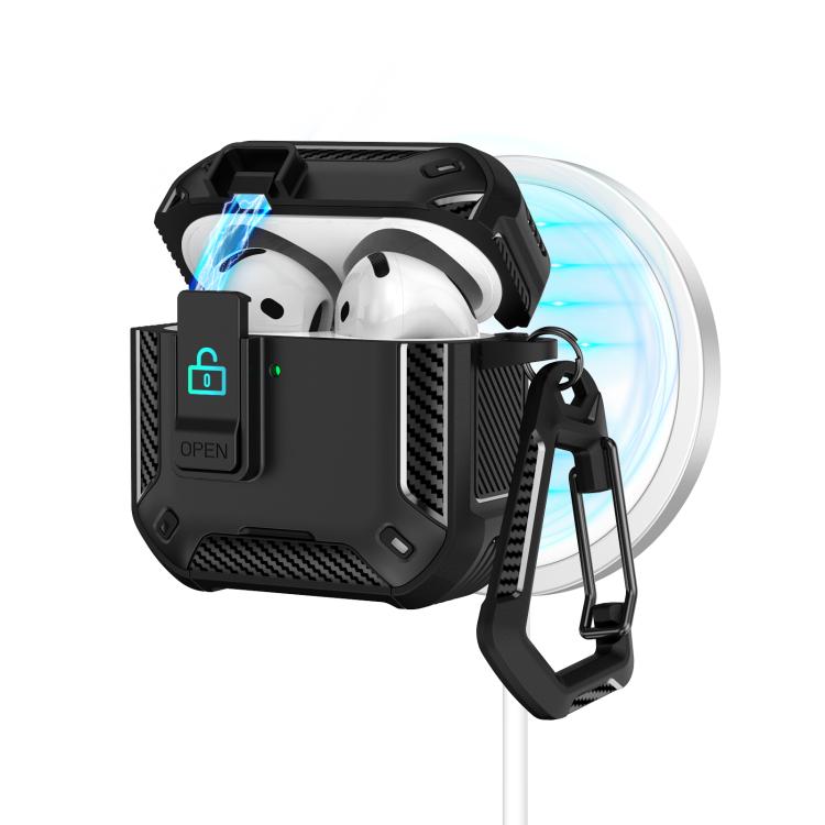 Two Color MagSafe Magnetic Earphone Case with Holder & Security Lock