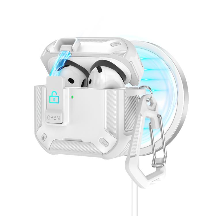 Two Color MagSafe Magnetic Earphone Case with Holder & Security Lock