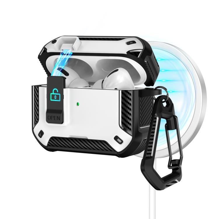 Two Color MagSafe Magnetic Earphone Case with Holder & Security Lock