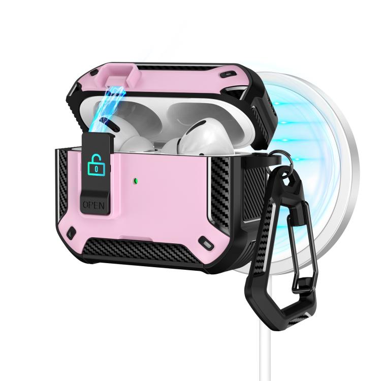 Two Color MagSafe Magnetic Earphone Case with Holder & Security Lock