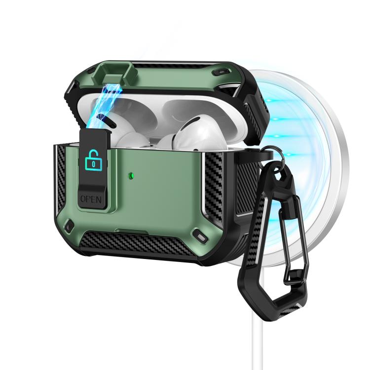 Two Color MagSafe Magnetic Earphone Case with Holder & Security Lock