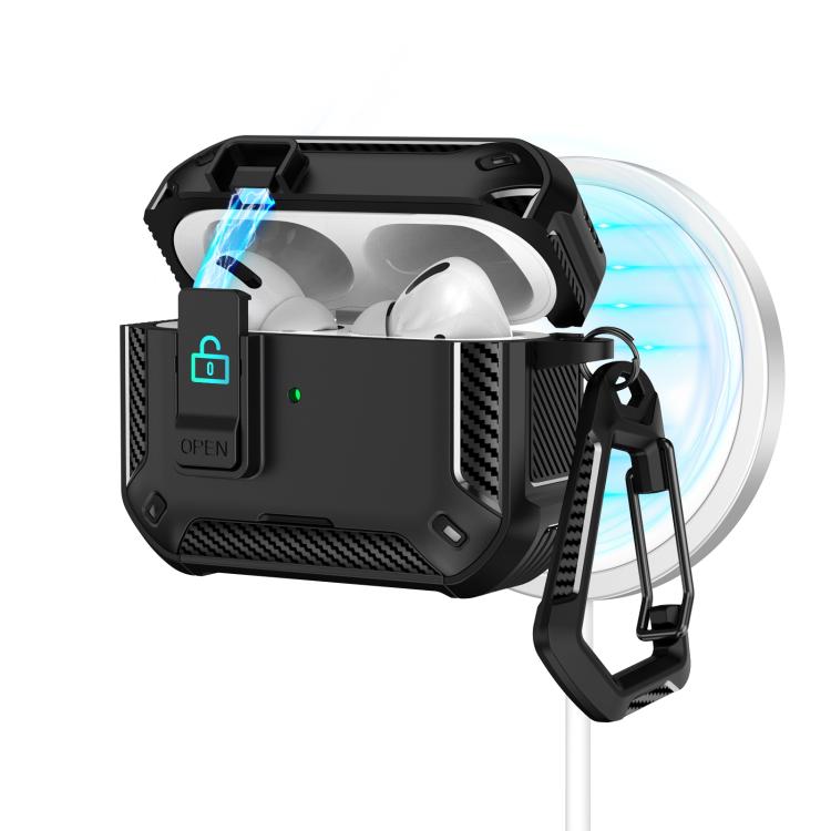 Two Color MagSafe Magnetic Earphone Case with Holder & Security Lock