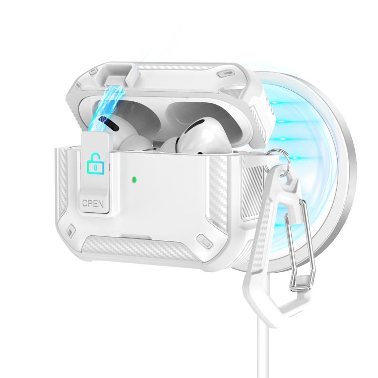 Two Color MagSafe Magnetic Earphone Case with Holder & Security Lock