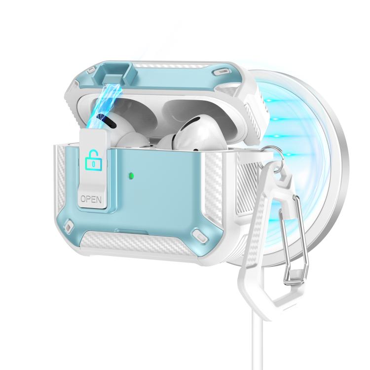 Two Color MagSafe Magnetic Earphone Case with Holder & Security Lock