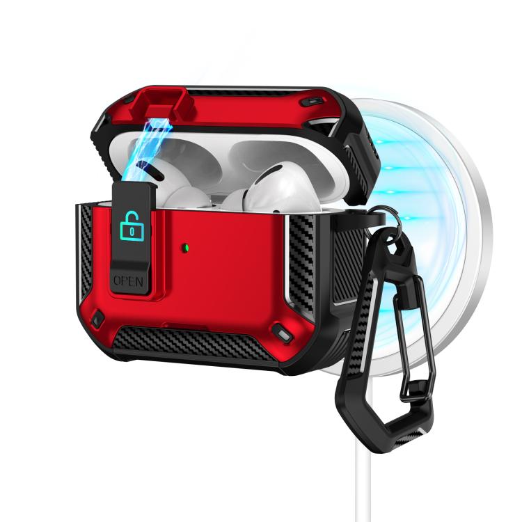 Two Color MagSafe Magnetic Earphone Case with Holder & Security Lock