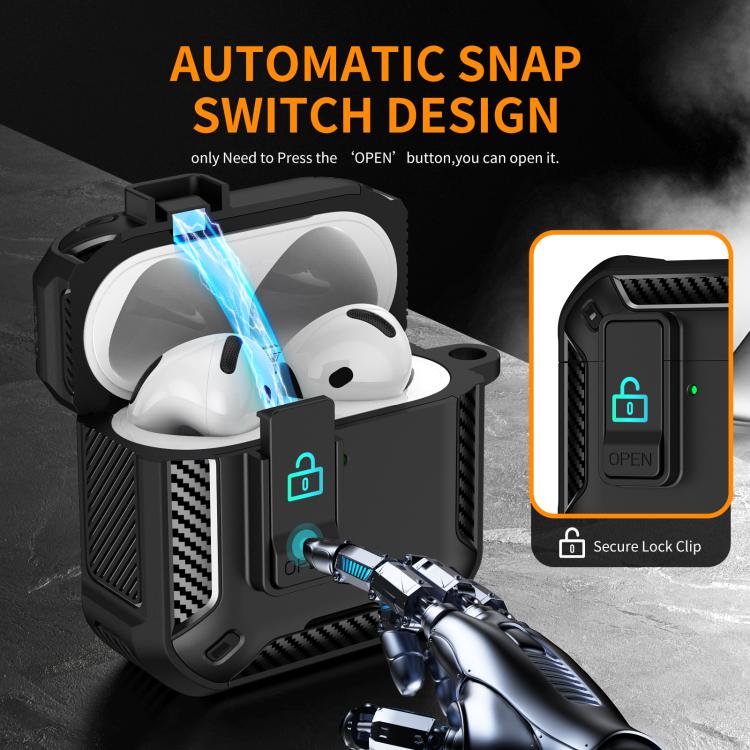 Two Color MagSafe Magnetic Earphone Case with Holder & Security Lock