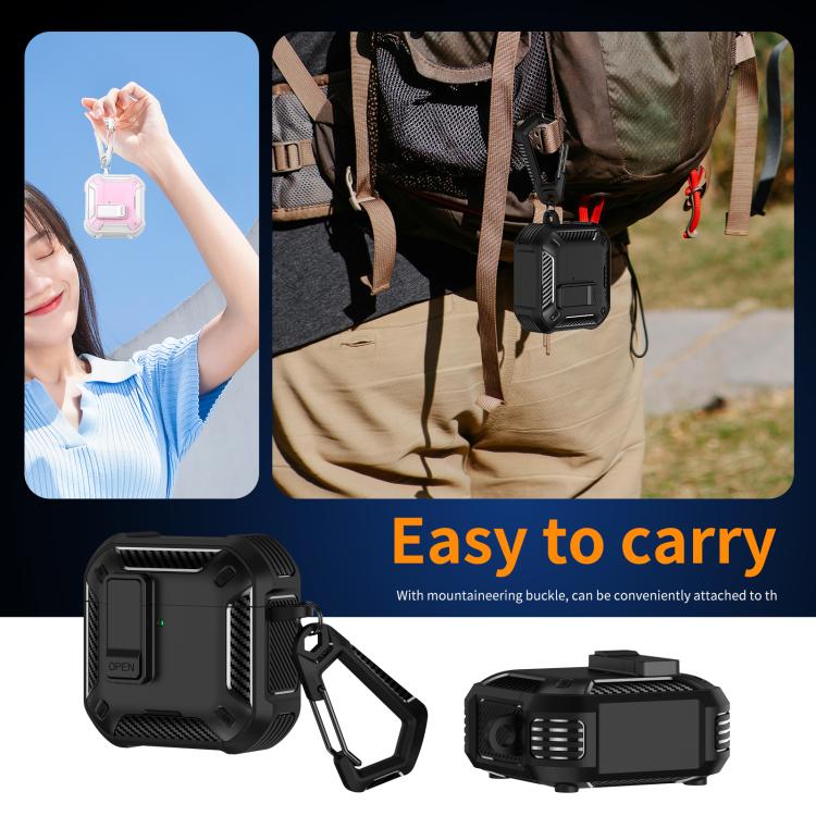 Two Color MagSafe Magnetic Earphone Case with Holder & Security Lock