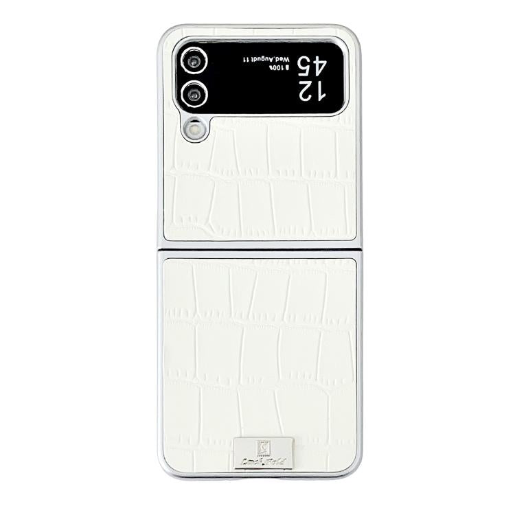 Silver Edge Crocodile Pattern Foldable Phone Case