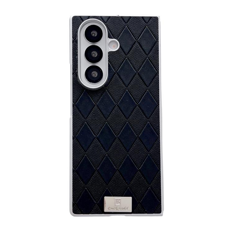 Silver Edge Diamond Checkered Foldable Phone Case