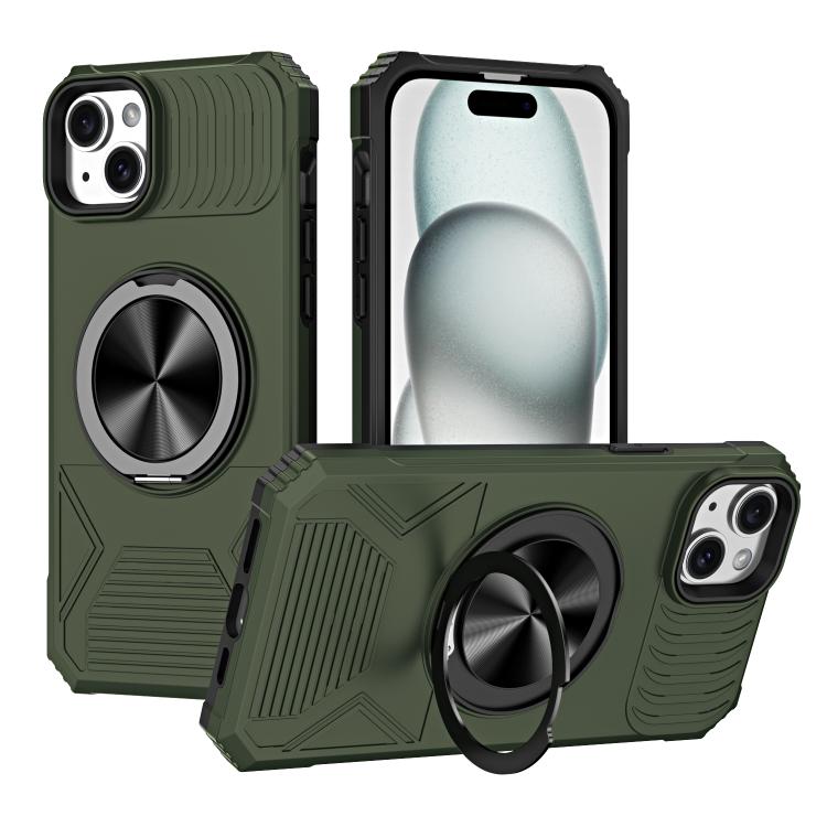 Alloy Rotating Holder MagSafe Shockproof Phone Case