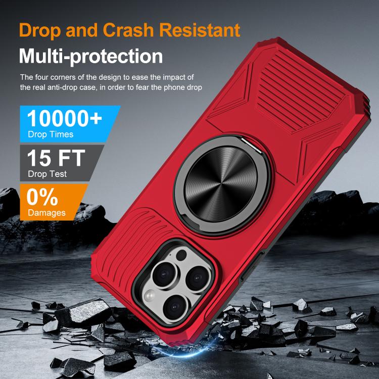 Alloy Rotating Holder MagSafe Shockproof Phone Case