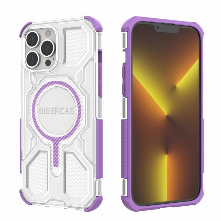 BIBERCAS Transparent Color Series MagSafe Air Bag Shockproof Phone Case