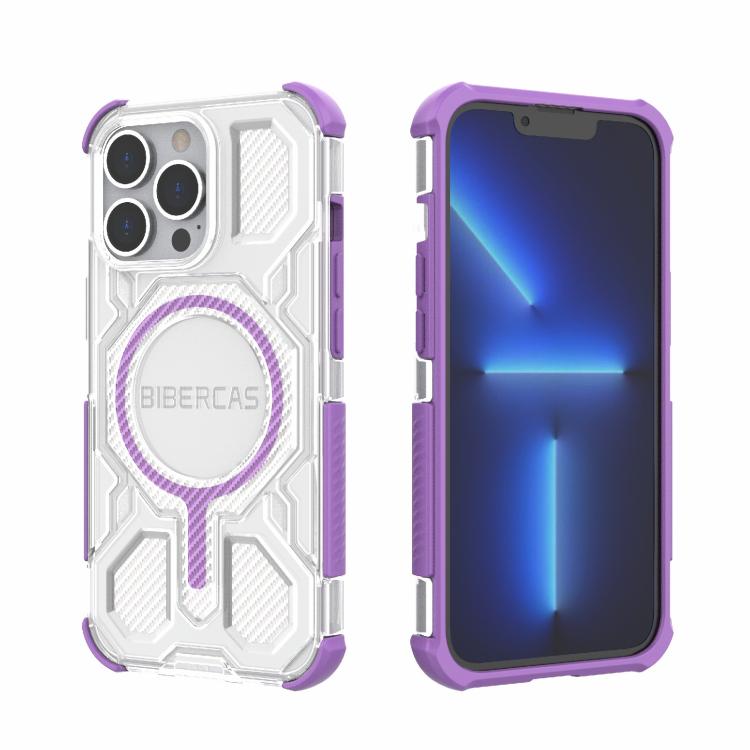 BIBERCAS Transparent Color Series MagSafe Air Bag Shockproof Phone Case