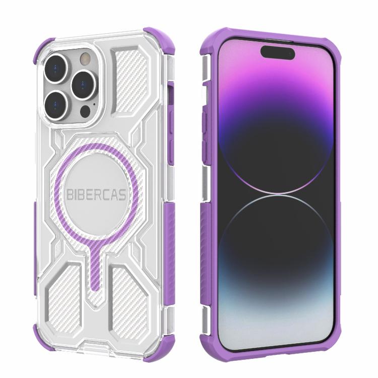BIBERCAS Transparent Color Series MagSafe Air Bag Shockproof Phone Case