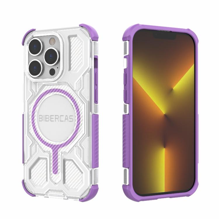 BIBERCAS Transparent Color Series MagSafe Air Bag Shockproof Phone Case