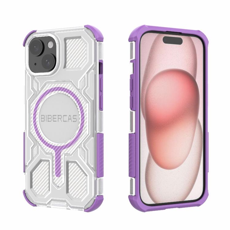 BIBERCAS Transparent Color Series MagSafe Air Bag Shockproof Phone Case