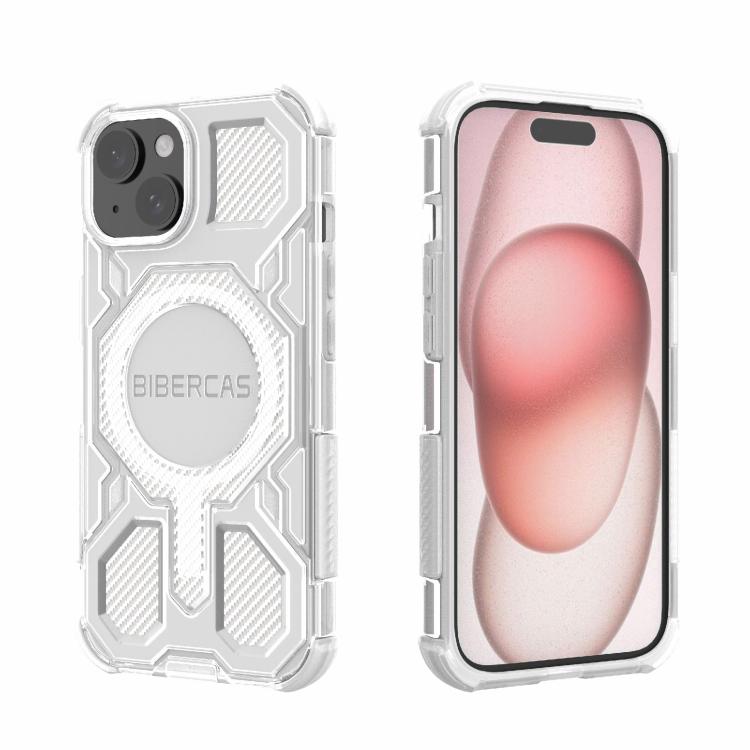BIBERCAS Transparent Color Series MagSafe Air Bag Shockproof Phone Case