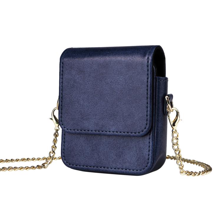 Mini Long Shoulder Chain Crossbody Folding Magnetic Leather Phone Bag