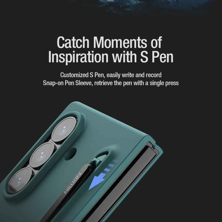 NILLKIN Fold Liquid Silicone PC Phone Case with Stylus, For Samsung Galaxy Z Fold7 5G