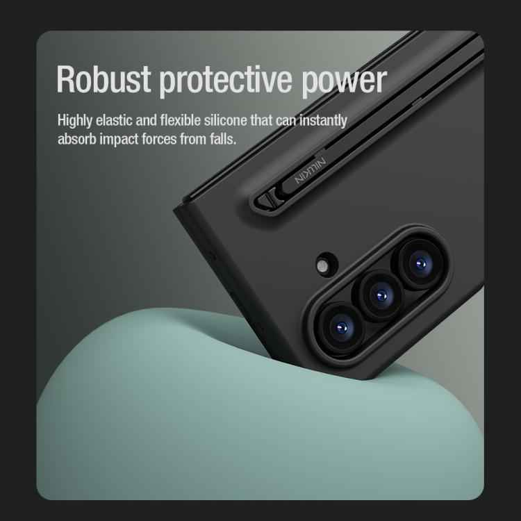 NILLKIN Fold Liquid Silicone PC Phone Case with Stylus, For Samsung Galaxy Z Fold7 5G