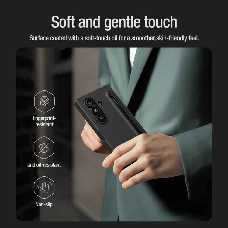NILLKIN Fold Liquid Silicone PC Phone Case with Stylus, For Samsung Galaxy Z Fold7 5G