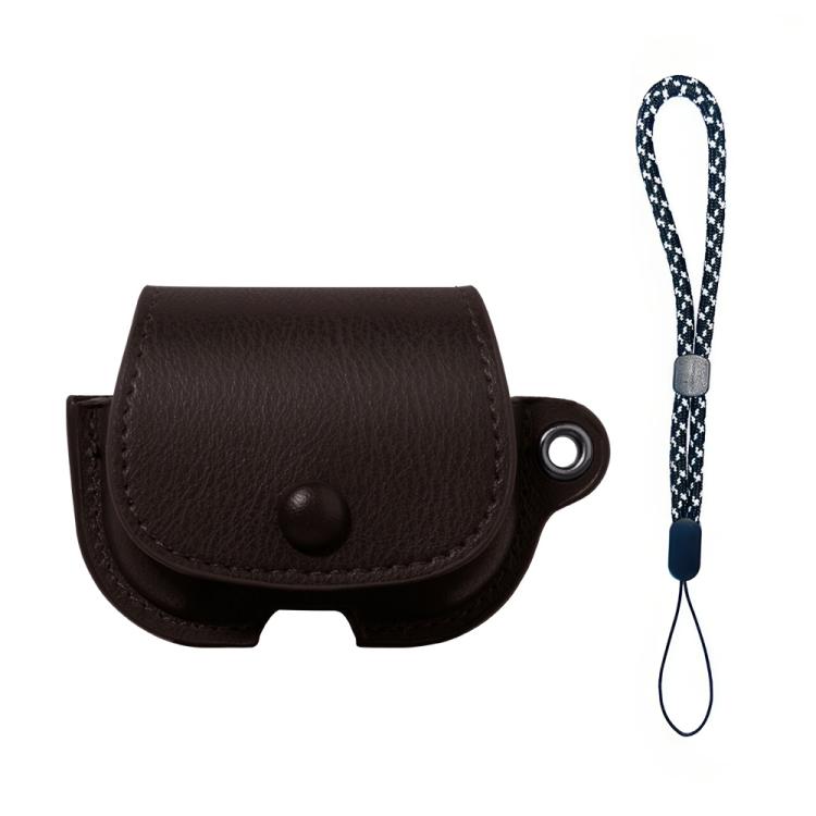 Backpack Style PU Leather Earphone Protective Case with Lanyard