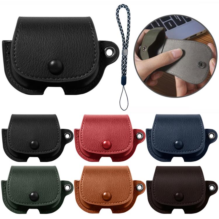 Backpack Style PU Leather Earphone Protective Case with Lanyard