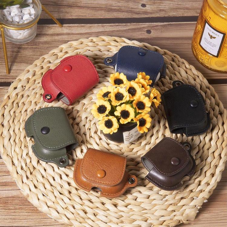 Backpack Style PU Leather Earphone Protective Case with Lanyard