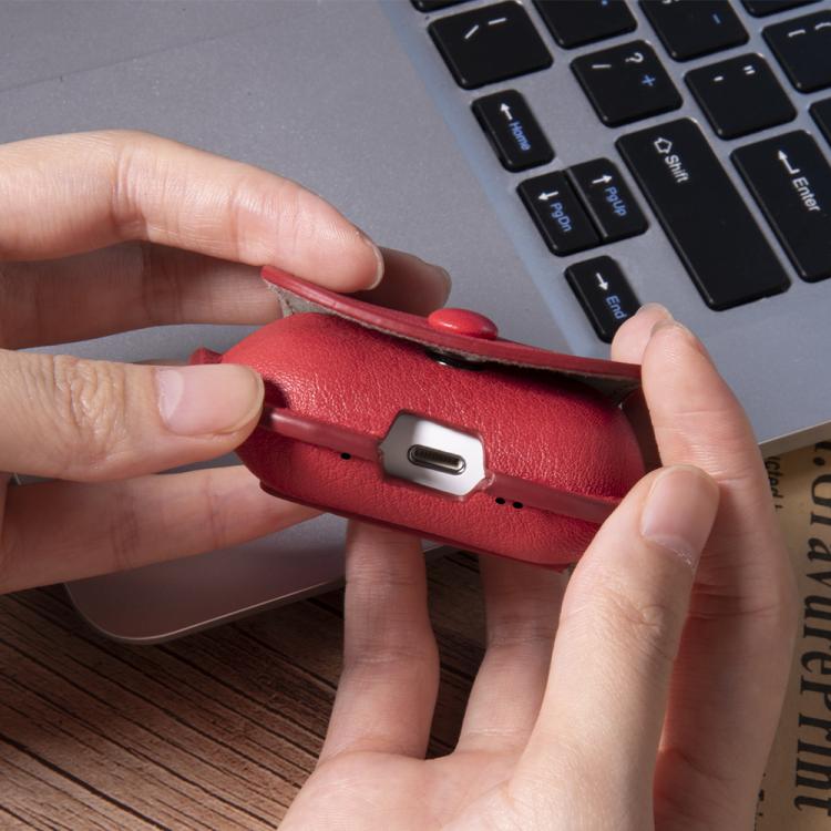 Backpack Style PU Leather Earphone Protective Case with Lanyard